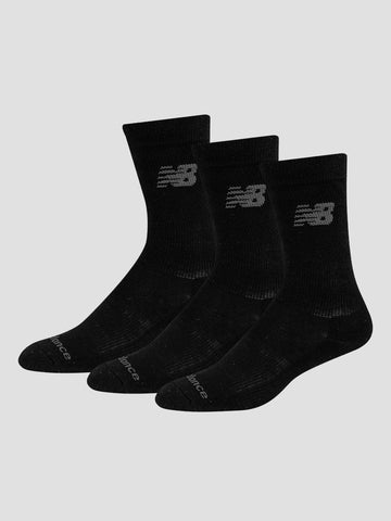 PERFOMANCE CUSHIONED COTTON CREW 3 PAIR NBLAS95363 BK NEW BALANCE 