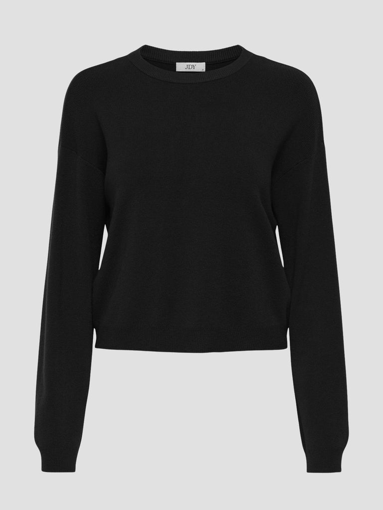 JDYERIS LIFE L/S O-NECK PULLOVER KNT 15351506 BLACK JACQUELINE DE YONG 