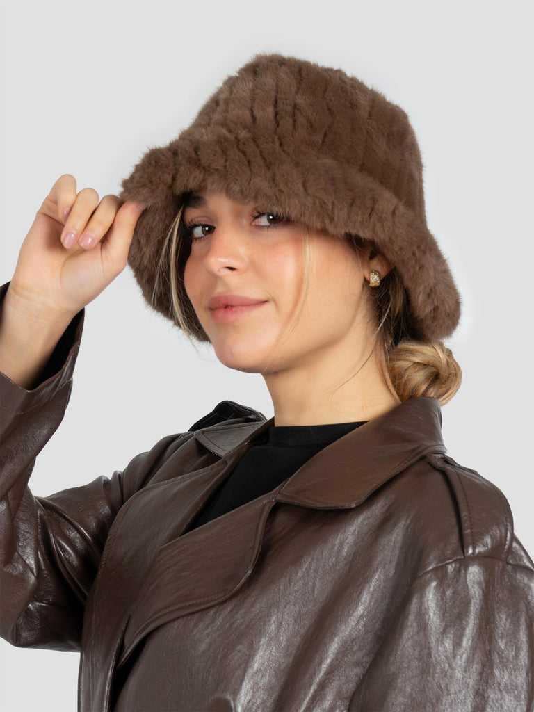 FURRY BUCKET CAP016 BROWN GROOVE 