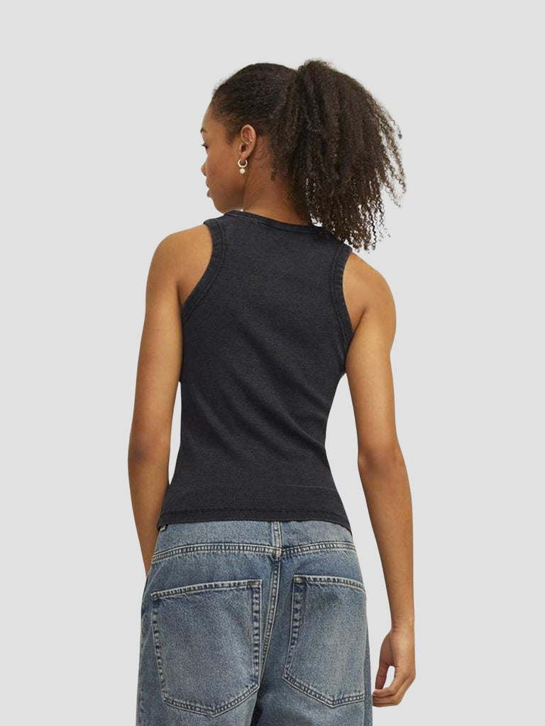 JXFOREST STR SL WASH RIB TOP JRS SN 12252291 BLACK JJXX 