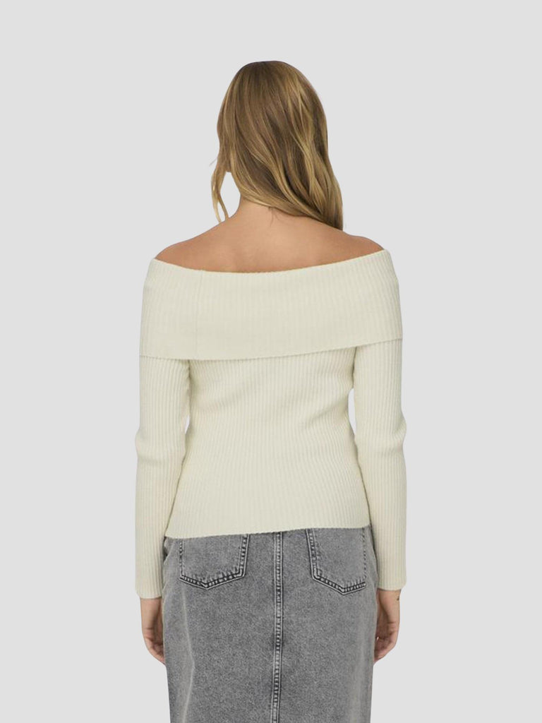 ONLKATIA LS OFF SHOULDER KNT NOOS 15311830 WHITECAP GRAY ONLY 