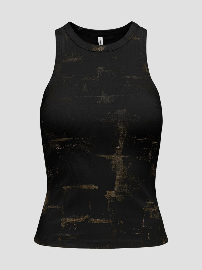 ONLISLA S/L O-NECK COATED TOP JRS 15342924 BLACK ONLY 