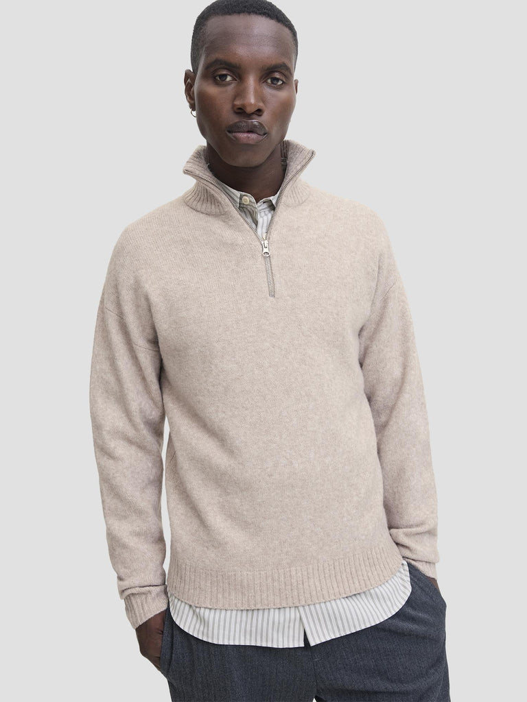 JJESOHO OLLIE KNIT HALF ZIP SN 12278937 ATMOSPHERE JACK&JONES 