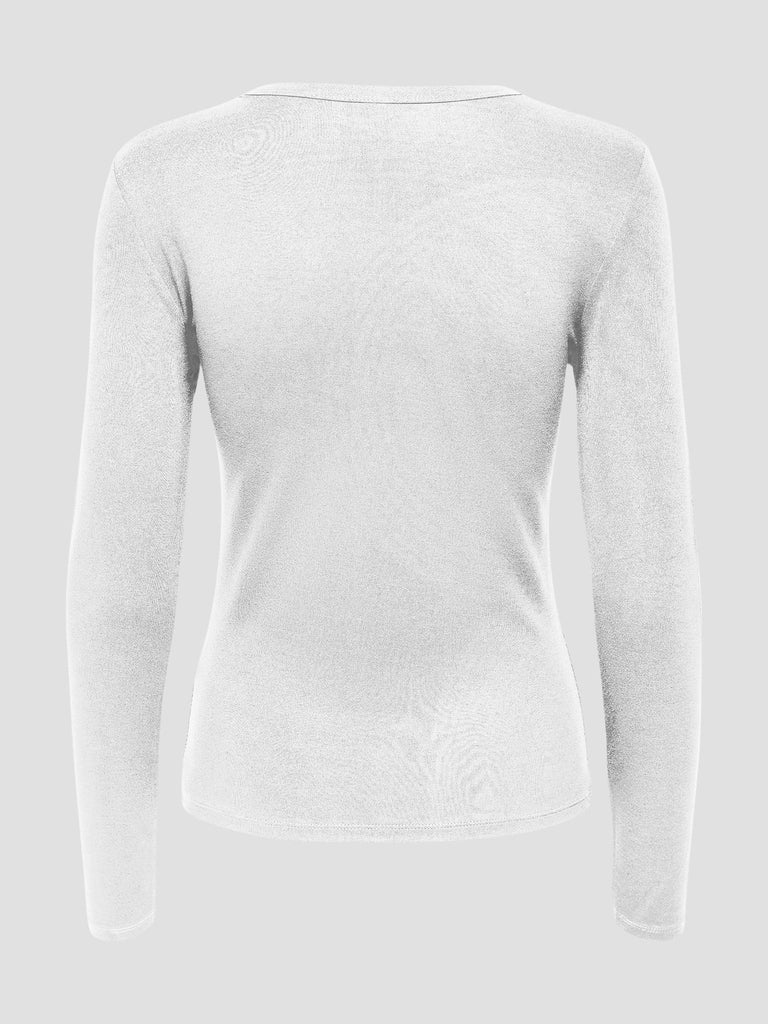 JDYMILA L/S O-NECK TOP JRS NOOS 15272092 WHITE JACQUELINE DE YONG 