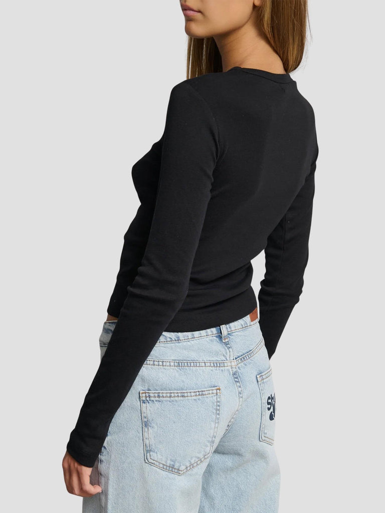 T-SHIRT BASIC MANICHE LUNGHE GRILLINO252 BLACK SUITE BENEDICT 