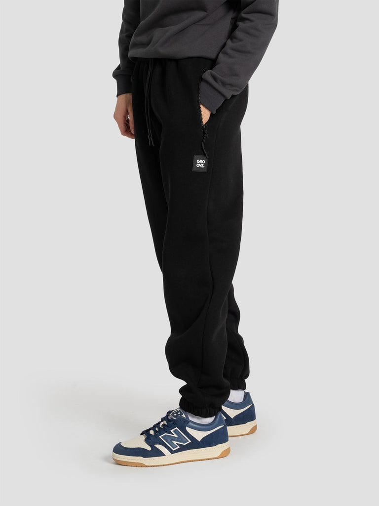 PANTA ZIP POLYCOTTON PESO INVERNALE BARL432 NERO GROOVE 