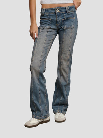 JEANS A ZAMPA CON DOPPIO BOTTONE JEORGINA252 MEDIUM SANDLE SUITE BENEDICT 