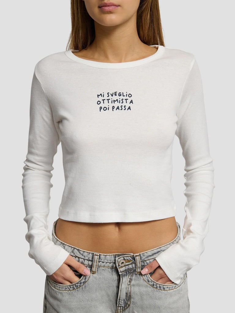 T-SHIRT MANICA LUNGA STAMPATA GRISSINO-MOP OFFWHITE SUITE BENEDICT 