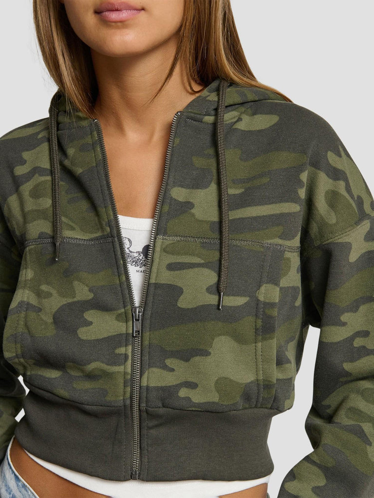 FELPA CON CAPPUCCIO CROP KOREA252 CAMOU SUITE BENEDICT 