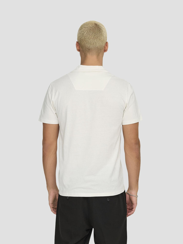 ONSABRAHAM REG SS RESORT POLO CS 22019294 EGRET ONLY&SONS 