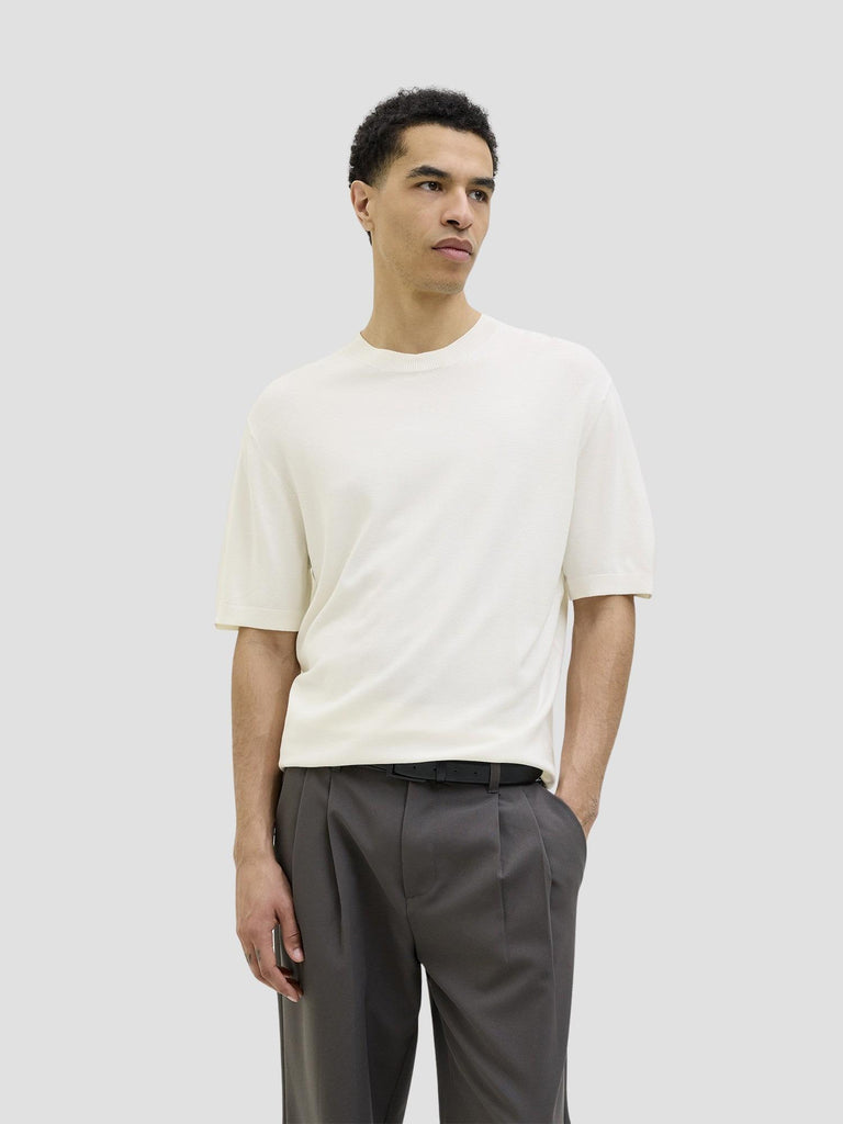 JPRCCWILLIAM KNIT CREW NECK SS SN 12275451 CLOUD DANCER JACK&JONES 