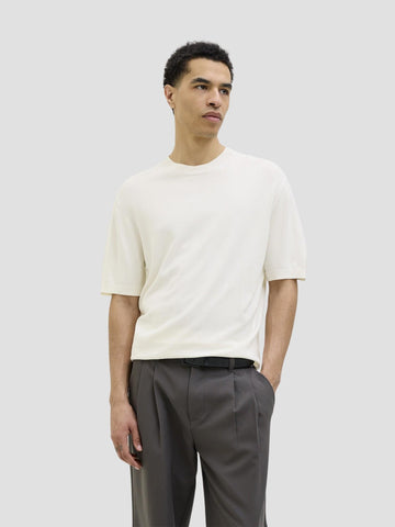 JPRCCWILLIAM KNIT CREW NECK SS SN 12275451 CLOUD DANCER JACK&JONES 