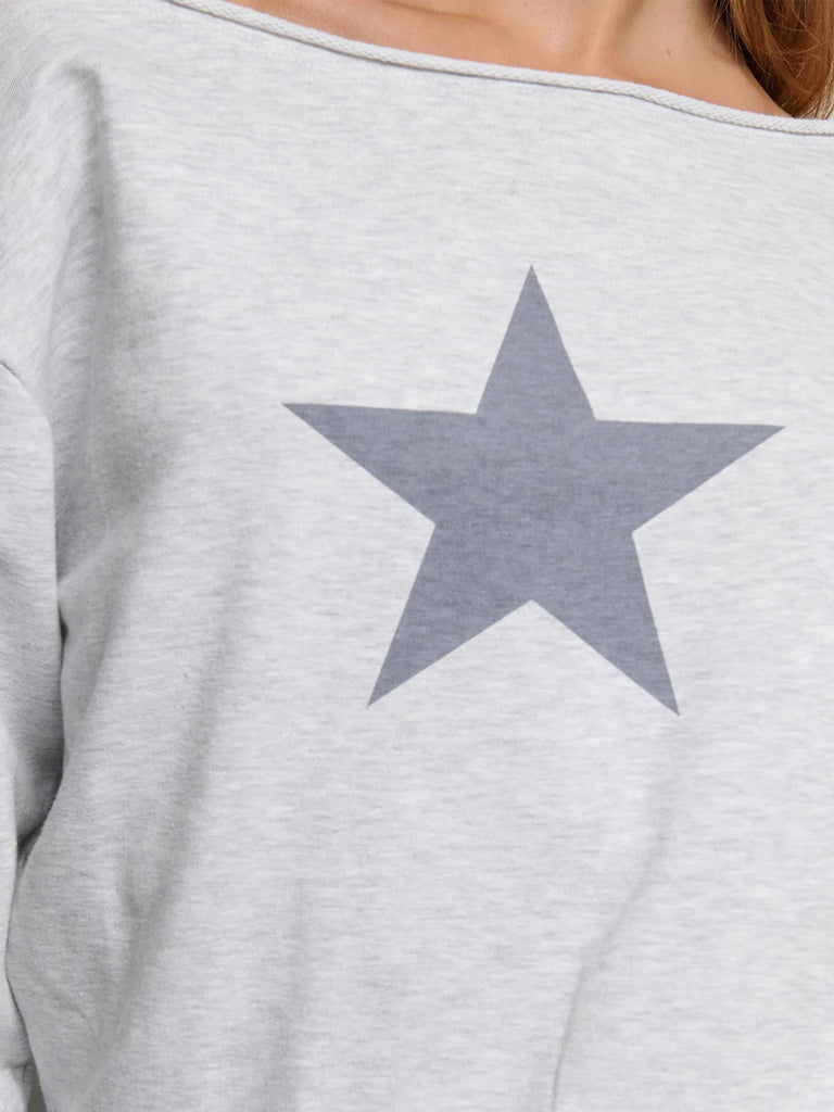 FELPA OFFSHOULDER CON STAMPA KAMAYA-STARYA PEARL MEL SUITE BENEDICT 