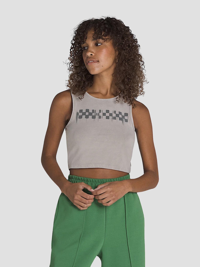 CHECK WASH FITTED CROP TANK VN000MC0 ZUJJ VANS 