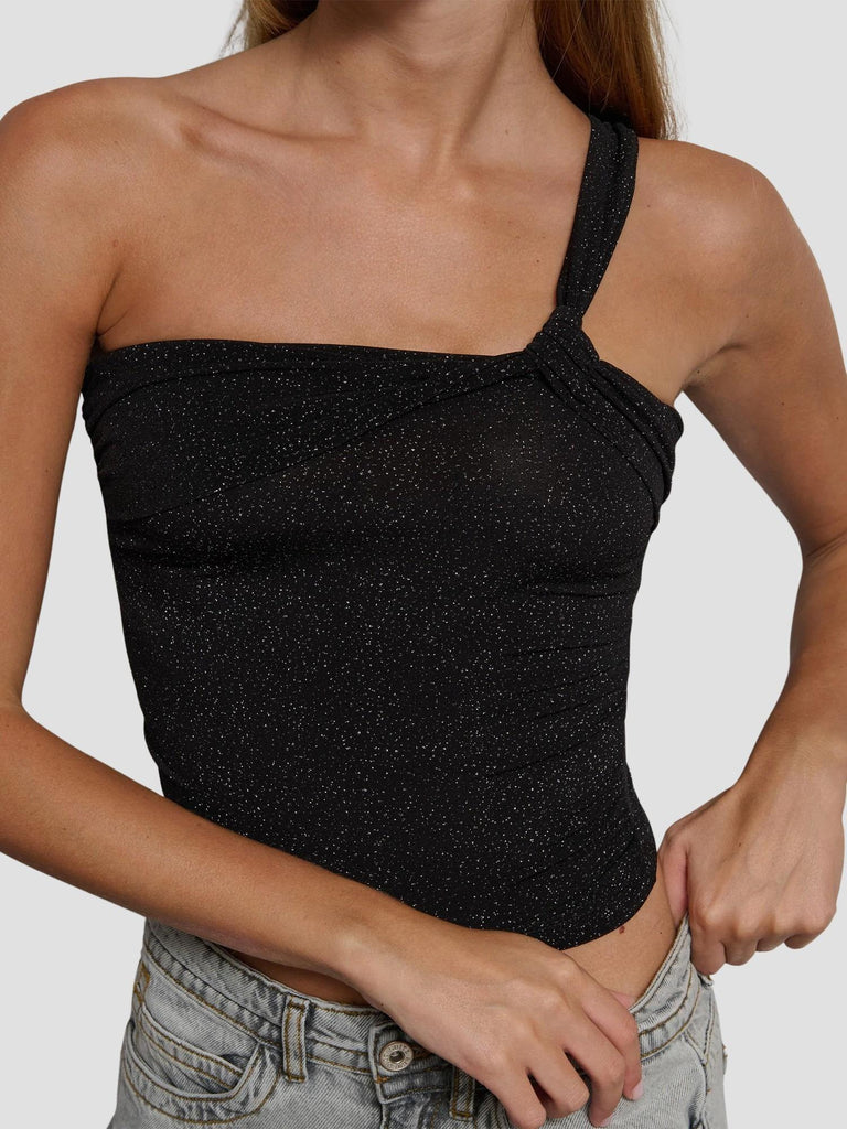 TOP LUREX CON NODO AMOUNT NERO SUITE BENEDICT 