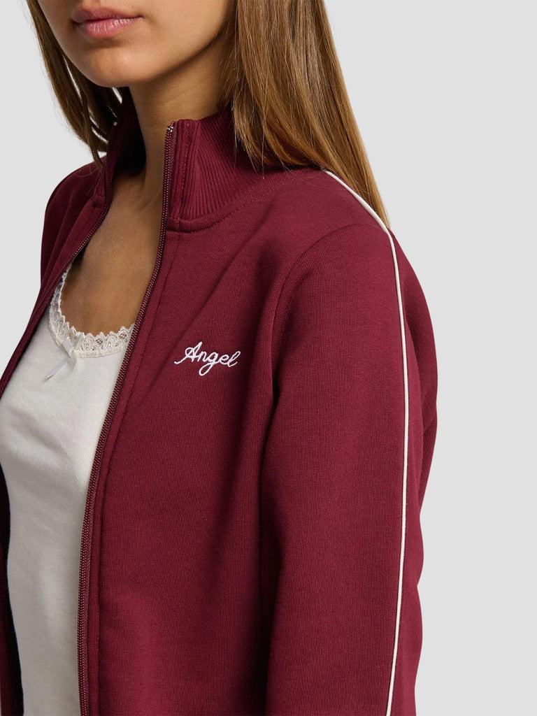 FELPA COLLO ALTO CON RICAMO KOMY-ANGEL BORDEAUX-OFFWHITE SUITE BENEDICT 