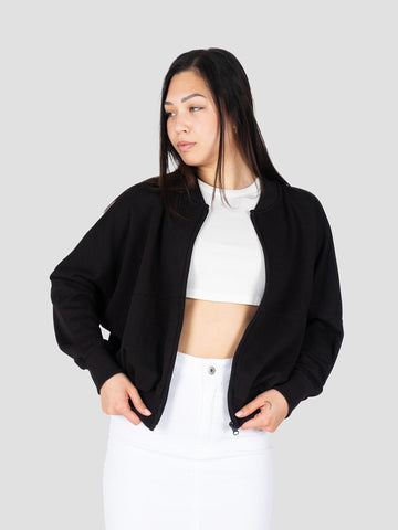 GROOVE FELPA ZIP CROP BARL339W NERO GROOVE 