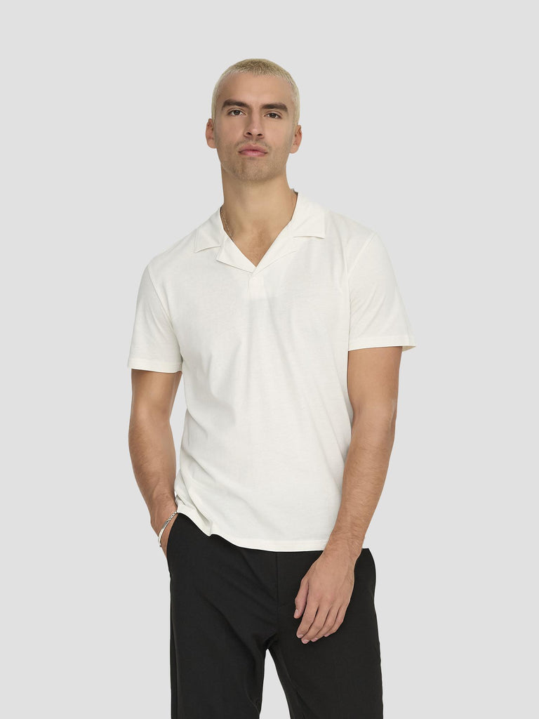 ONSABRAHAM REG SS RESORT POLO CS 22019294 EGRET ONLY&SONS 