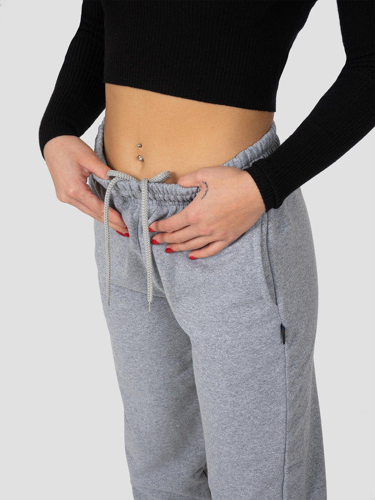 JOGGER FELPA LARGE PESO MEDIO SWEPAN404W GRIGIO MELANGE GROOVE 