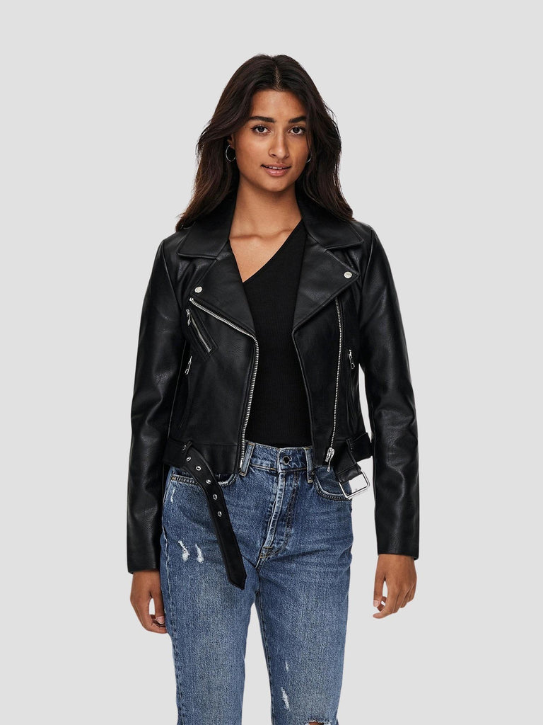 ONLVERA FAUX LEATHER BIKER OTW NOOS 15232135 BLACK ONLY 