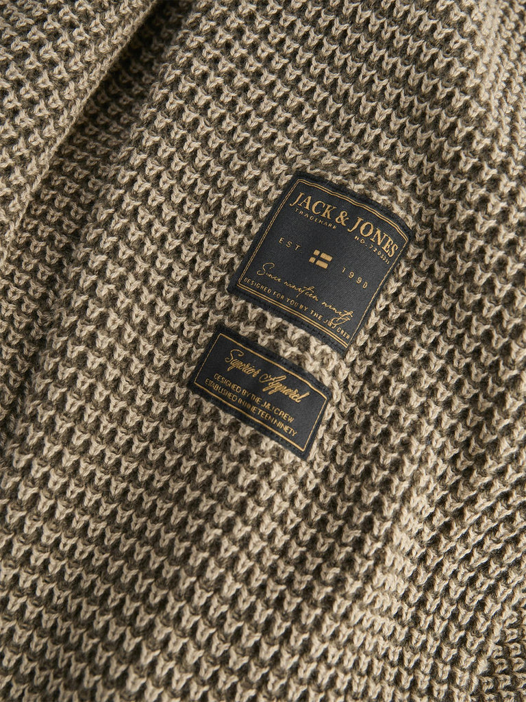 JJETHAN KNIT ZIP HOODIE 12278966 CROCKERY JACK&JONES 