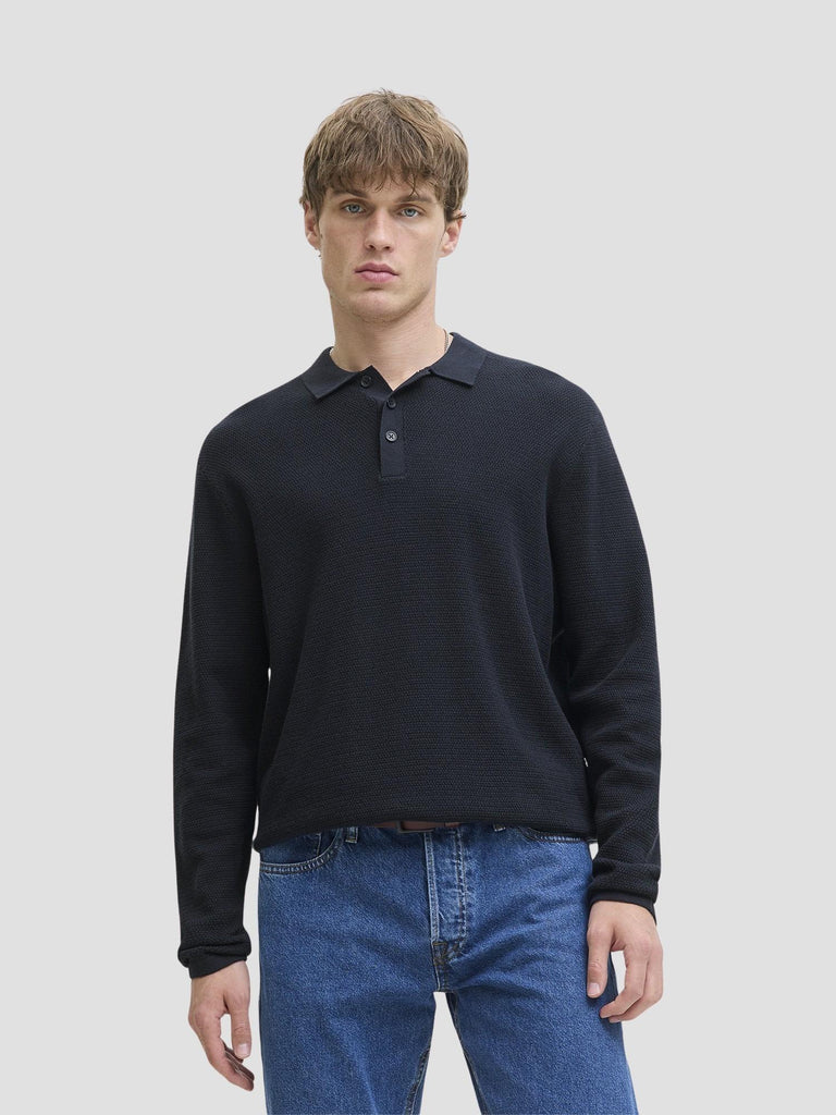 JJEGEORGE KNIT POLO LS SN 12278815 NAVY BLAZER JACK&JONES 