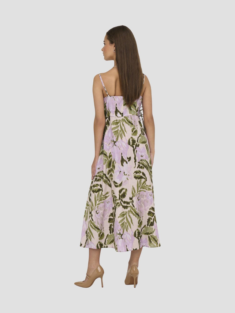 JDYBILLY S/L STRING MIDI DRESS WVN 15347596 SALSA ROSA JACQUELINE DE YONG 