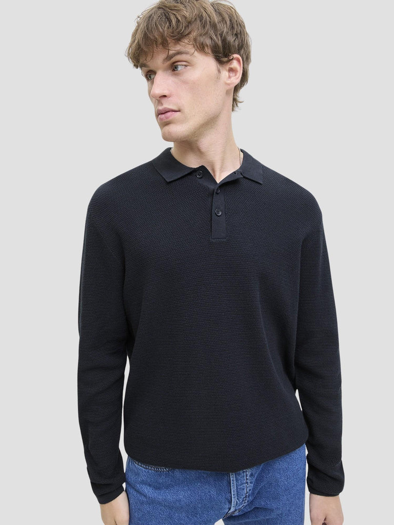 JJEGEORGE KNIT POLO LS SN 12278815 NAVY BLAZER JACK&JONES 