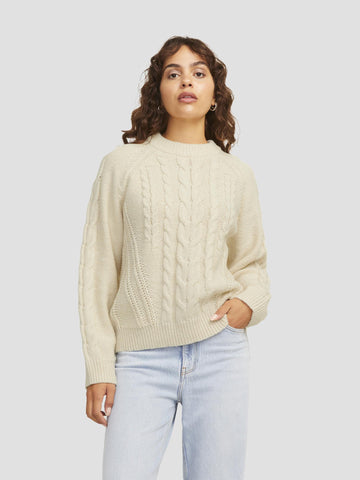 JXJOSIE CREW NECK KNIT 12255370 VANILLA ICE JJXX 