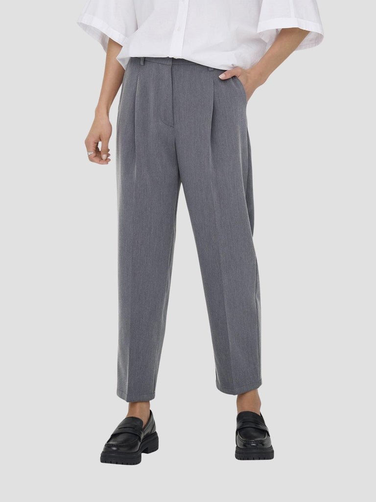 JDYERICA MW ANK TAPERED PANT TLR 32 15356690 LIGHT GREY MELANGE JACQUELINE DE YONG 