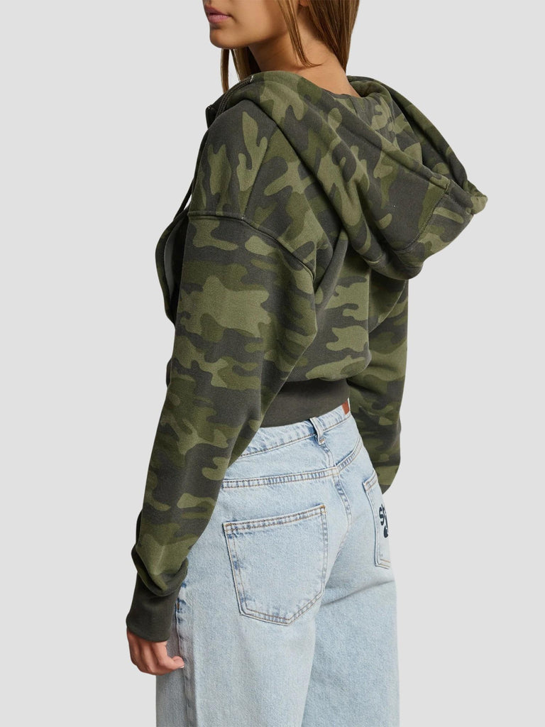 FELPA CON CAPPUCCIO CROP KOREA252 CAMOU SUITE BENEDICT 
