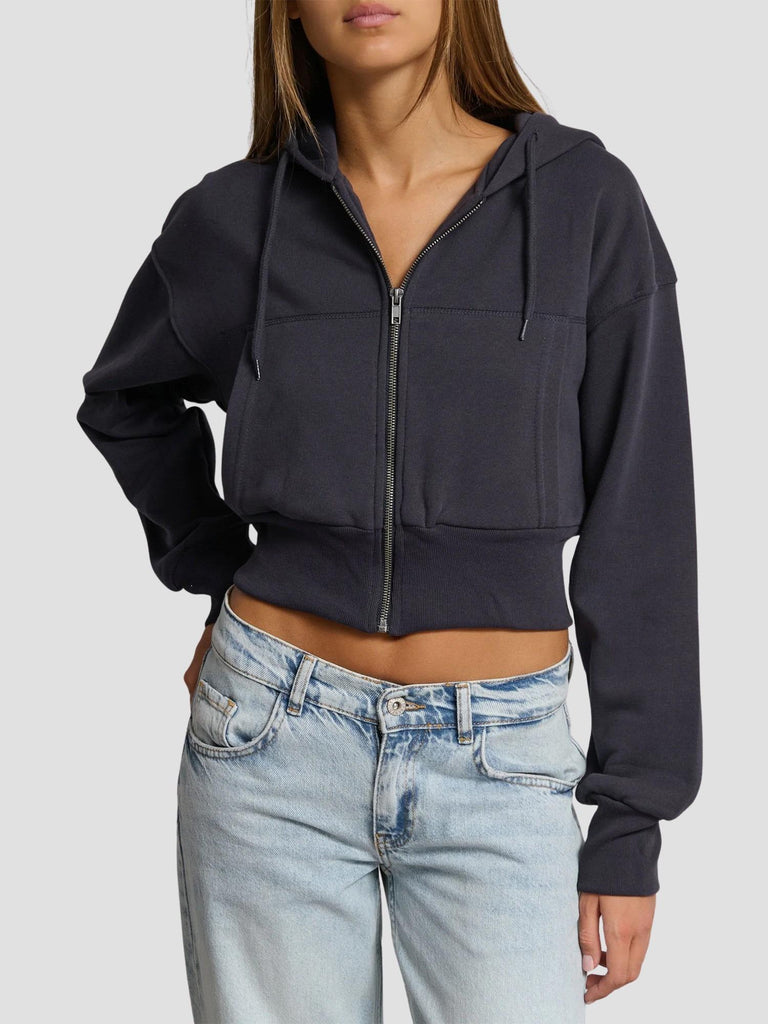 FELPA CON CAPPUCCIO CROP KOREA252 MIDNIGHT SUITE BENEDICT 