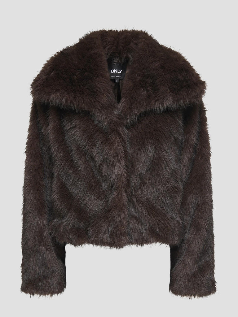 ONLDAWN FAUX FUR JACKET CC OTW 15348977 CHOCOLATE TORTE ONLY 