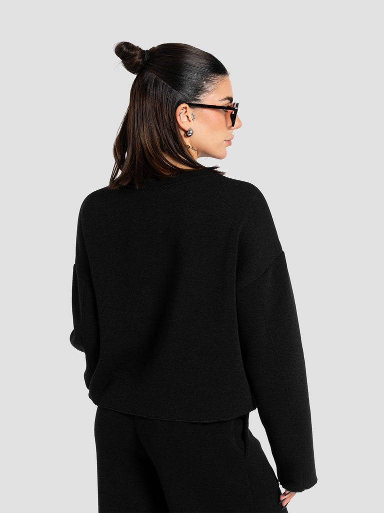 CREW FITBOXE CROP MAGLINA STELVIO01/MO NERO GROOVE 