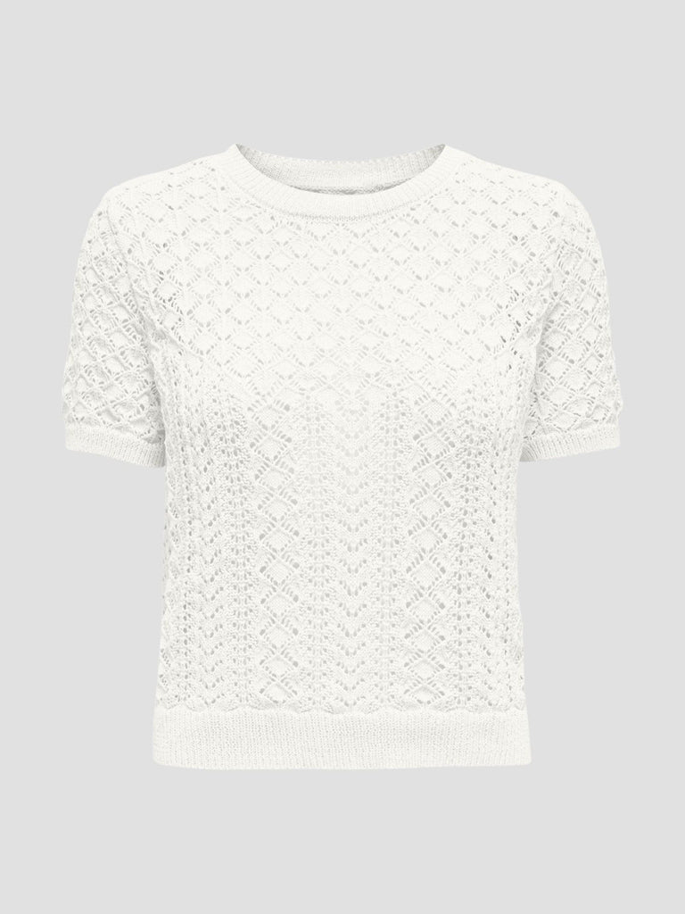 ONLSAGA LIFE SS O-NECK CC KNT 15339662 CLOUD DANCER ONLY 