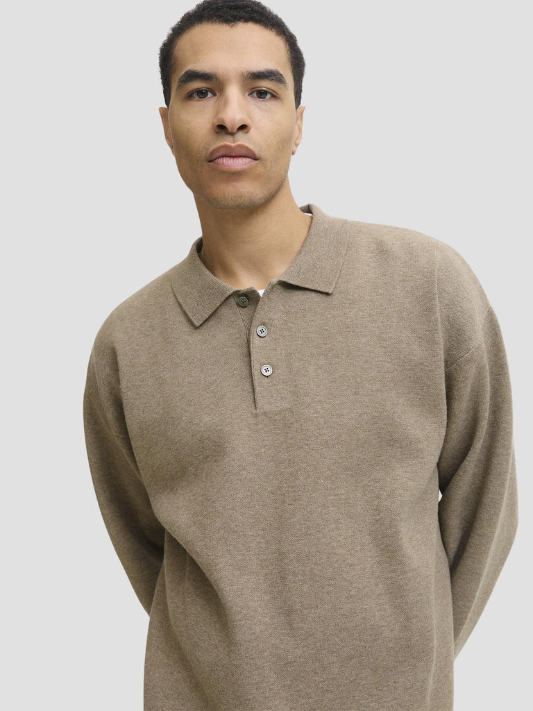 JPRBLABRADFORT KNIT POLO 12285374 BRINDLE JACK&JONES 