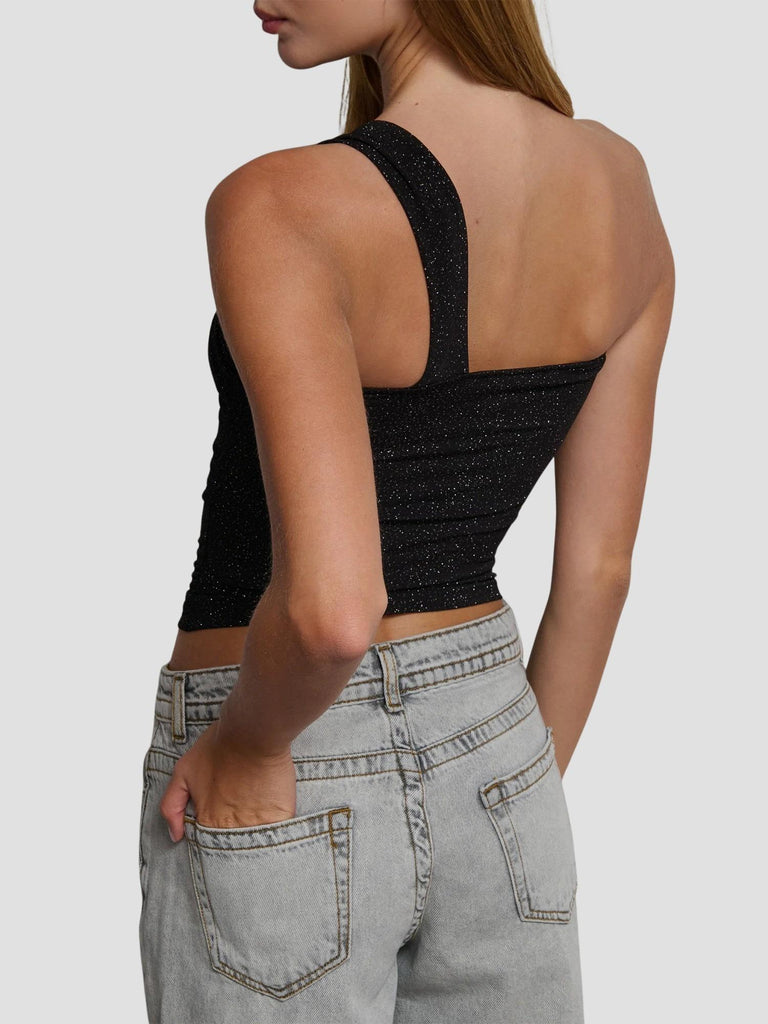 TOP LUREX CON NODO AMOUNT NERO SUITE BENEDICT 