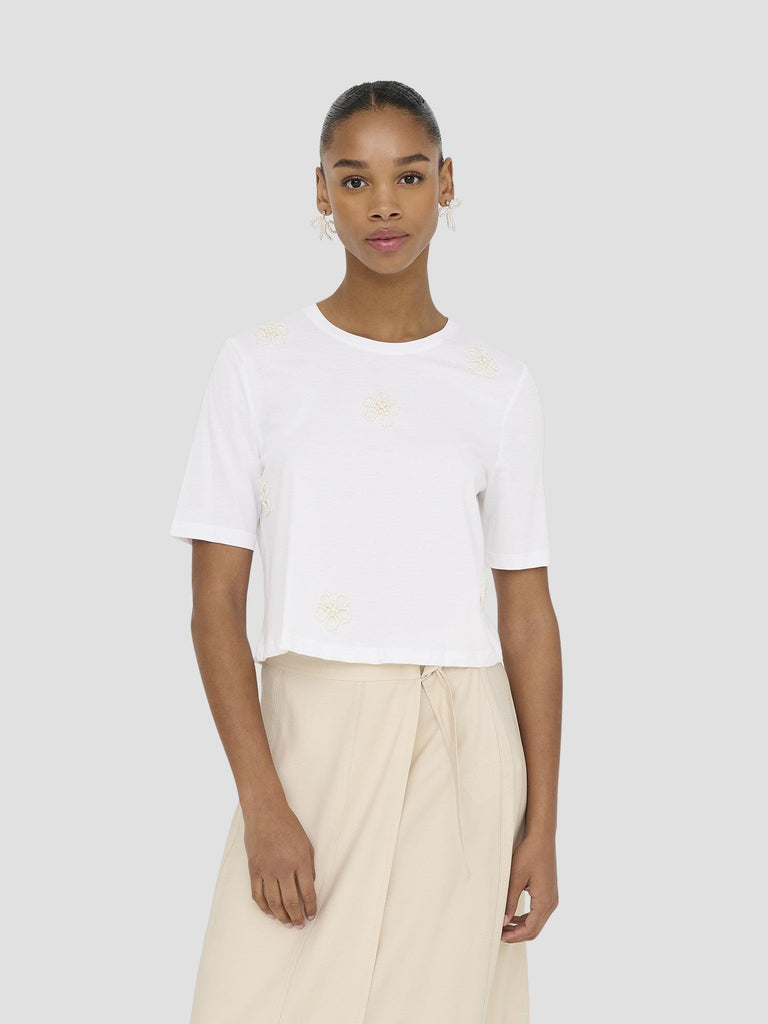 ONLJONI LIFE S/S O-NECK TOP BOX JRS 15352447 BRIGHT WHITE ONLY 