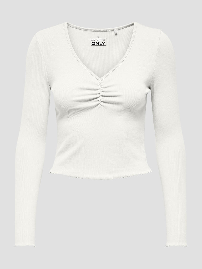 ONLBETTY L/S V-NECK TOP CC JRS 15342012 CLOUD DANCER ONLY 