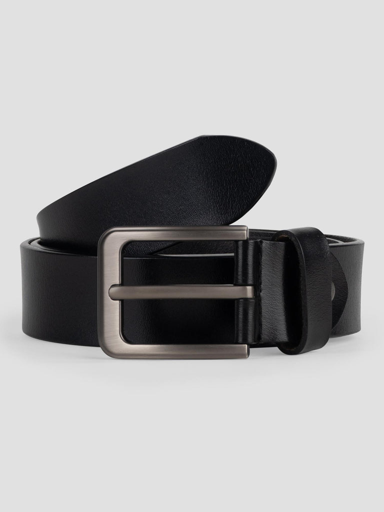 LEATHER BELT 3.7 GRO4003 BLACK GROOVE 