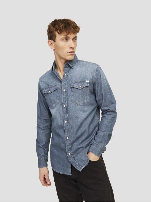 SHERIDAN SHIRT L/S NOOS 12138115 MEDIUM BLUE DENIM JACK&JONES 