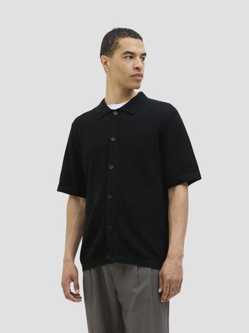 JPRBLAJONES KNIT POLO SS 12278492 BLACK JACK&JONES 