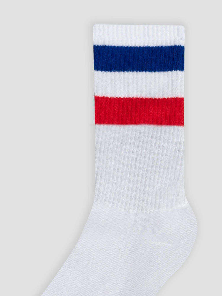 CREW SOCKS GRO1015 WHI BLU RED GROOVE 