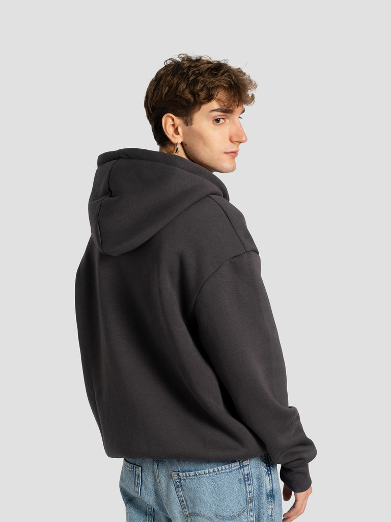 ZIP PATCH POLY HOODIE BARL351 PIOMBO GROOVE 
