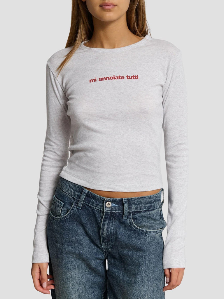 T-SHIRT MANICA LUNGA STAMPATA GRILLINO-NOIA PEARL MEL SUITE BENEDICT 