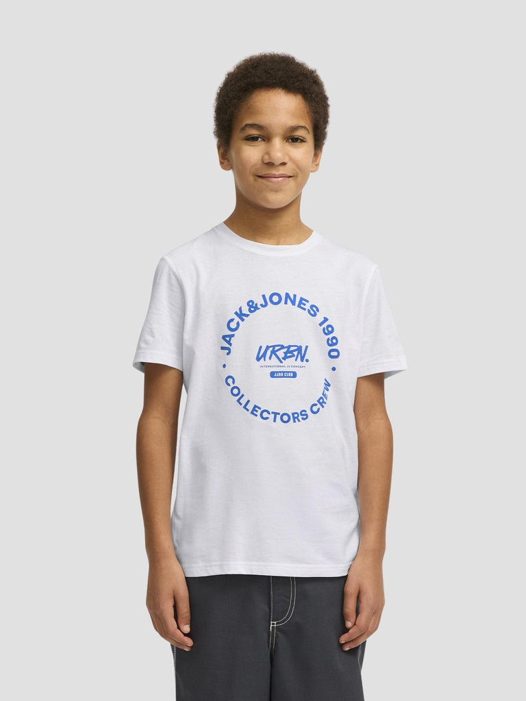 JJSIMON TEE SS CREW NECK JNR 12270001 WHITE JACK&JONES 