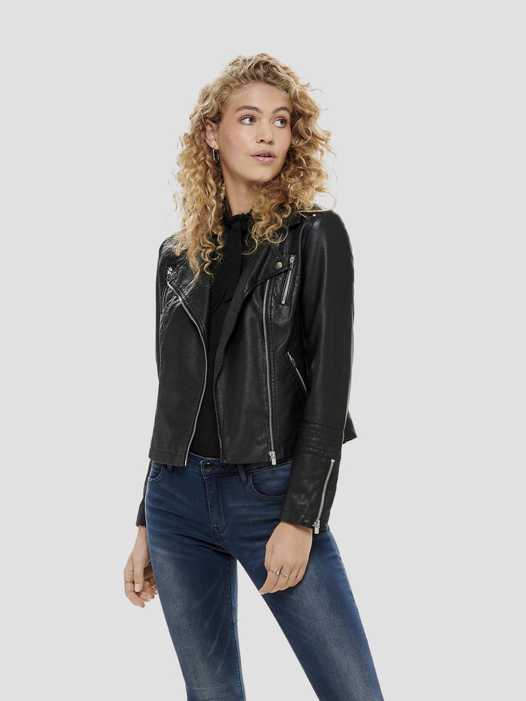 GEMMA FAUX LEATHER BIKER OTW NOOS 15153079 BLACK ONLY 