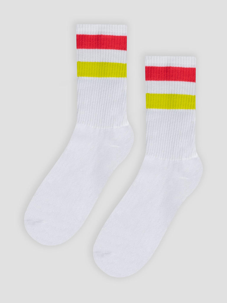 CREW SOCKS GRO1015 WHI FUX YEL GROOVE 