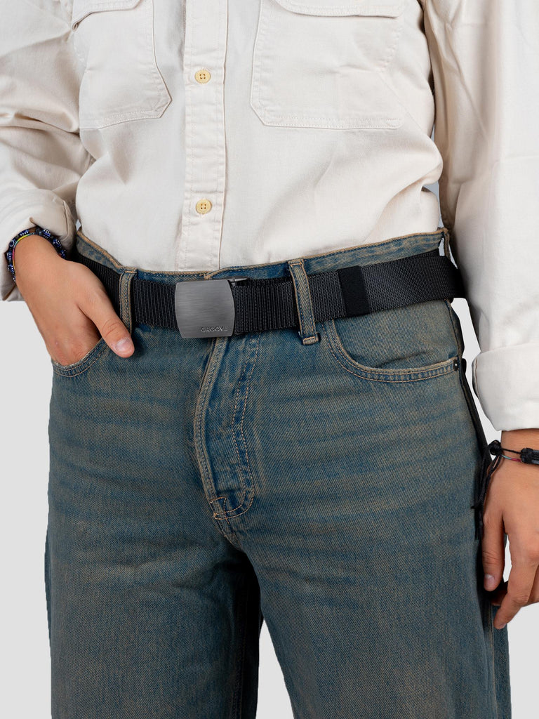 NYLON CANVAS BELT GRO4005 BLACK GROOVE 