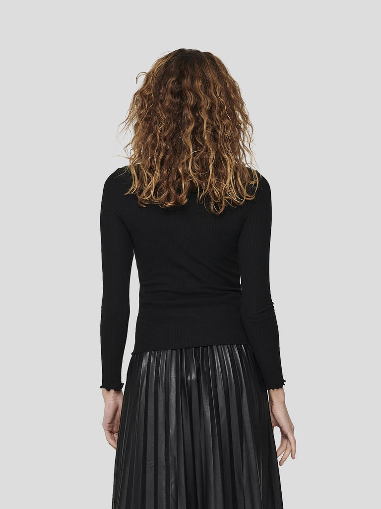 ONLEMMA L/S HIGH NECK TOP NOOS JRS 15180040 BLACK ONLY 